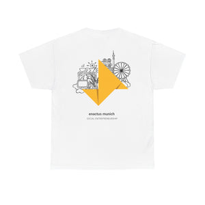 Shirt in White with Logo Sketch Backprint
