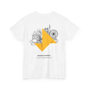 Shirt in White with Logo Sketch Backprint