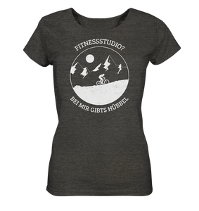 Fitnessstudio? Bei mir gibts Hübbel - Ladies Organic Shirt (meliert)