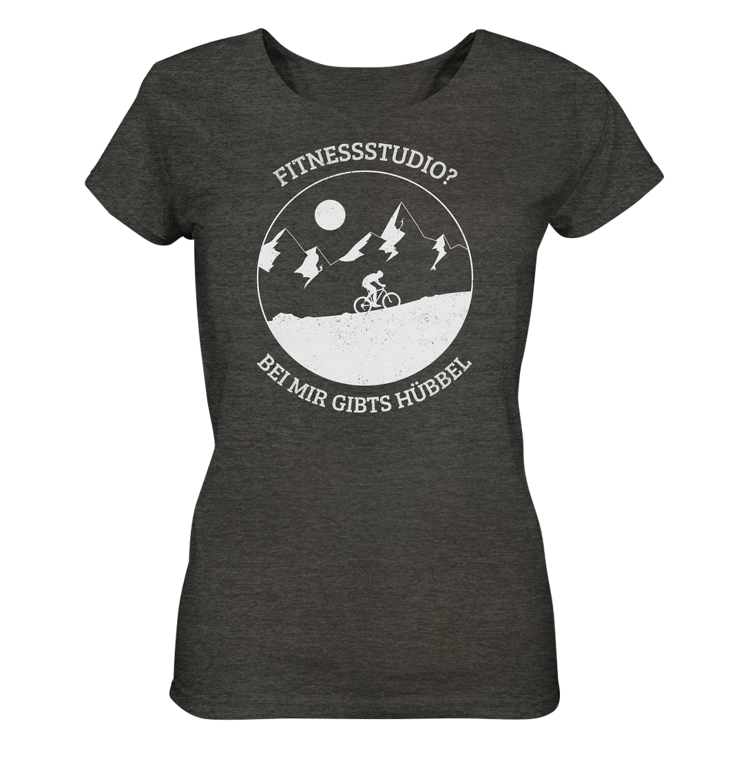 Fitnessstudio? Bei mir gibts Hübbel - Ladies Organic Shirt (meliert)