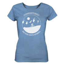Laden Sie das Bild in den Galerie-Viewer, Fitnessstudio? Bei mir gibts Hübbel - Ladies Organic Shirt (meliert)