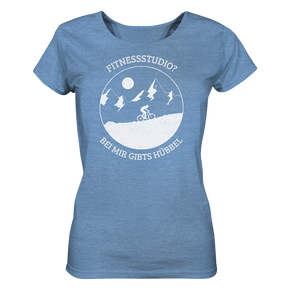 Fitnessstudio? Bei mir gibts Hübbel - Ladies Organic Shirt (meliert)