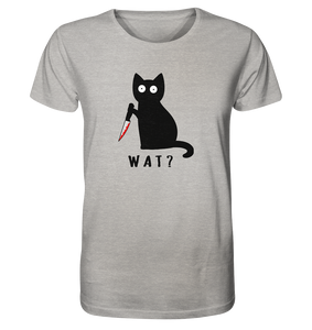 Wat mit Katze - Organic Shirt (meliert)