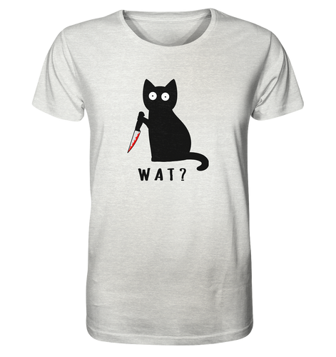 Wat mit Katze - Organic Shirt (meliert)