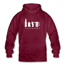 Laden Sie das Bild in den Galerie-Viewer, Toleranz - Hoodie - Bordeaux