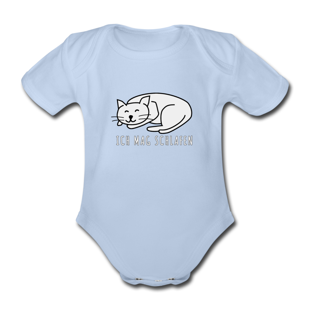 Ich mag schlafen - Bio Bodysuit - Sky