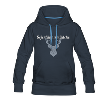 Laden Sie das Bild in den Galerie-Viewer, Sejerlännermädche - Frauenhoodie - Navy