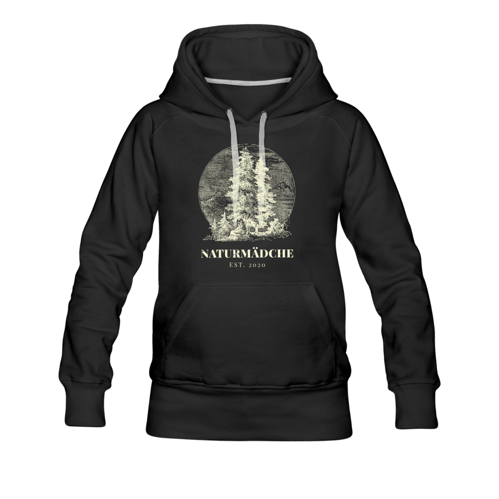 Naturmädche - Damenhoodie - Schwarz