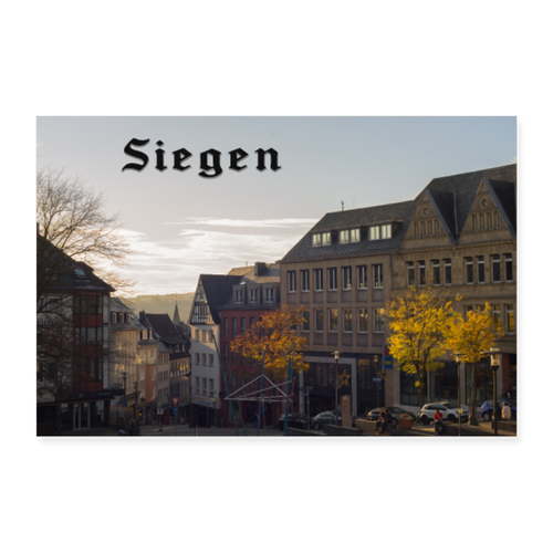 Siegen Oberstadt - Wandposter - Weiß