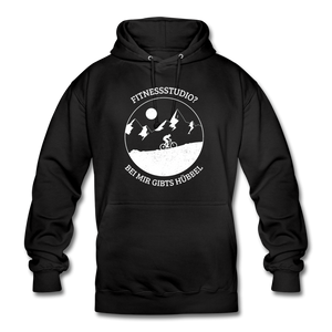 Fitnessstudio? Bei mir gibts Hübbel - Hoodie - Schwarz