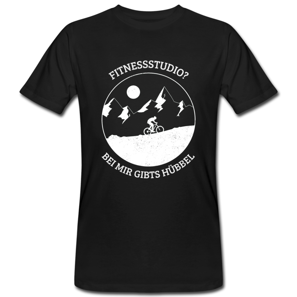 Fitnessstudio? Bei mir gibts Hübbel - Bio Shirt - Schwarz