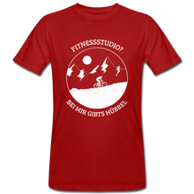 Laden Sie das Bild in den Galerie-Viewer, Fitnessstudio? Bei mir gibts Hübbel - Bio Shirt - Dunkelrot