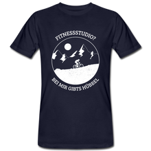 Laden Sie das Bild in den Galerie-Viewer, Fitnessstudio? Bei mir gibts Hübbel - Bio Shirt - Navy